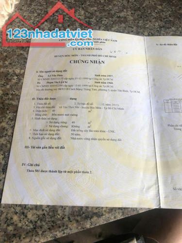 LoaLoaLoa !Gía Sốc 620triệu Chủ ngộp bán nhanh Căn nhà o Lê lợi Tân Thới Nhì Hóc Môn SHR - 5