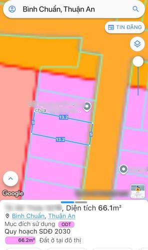 🌴 Ngay chợ việt sing Thuận An, Gấp bán nhà 2 tầng - 66mv, Không QH, LG - Khu phân lô. - 1