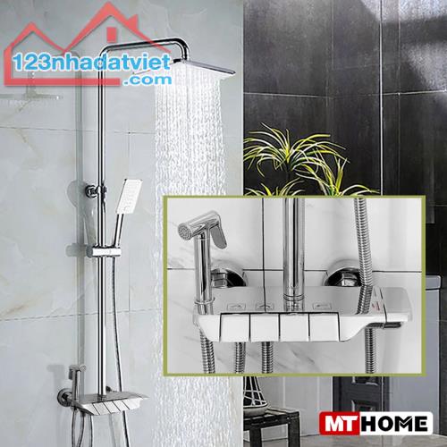 Sen Cây Tắm Phím Đàn Đồng Thau Mạ Crom Cao Cấp MTCR-9032