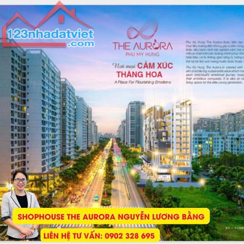BÁN SHOPHOUSE TẦNG TRỆT MẶT TIỀN ĐƯỜNG NGUYỄN LƯƠNG BẰNG PHÚ MỸ HƯNG