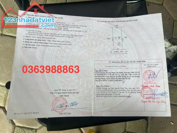CC cần bán lô đất 91m tại tiên trượng thủy xuân tiên chương mỹ