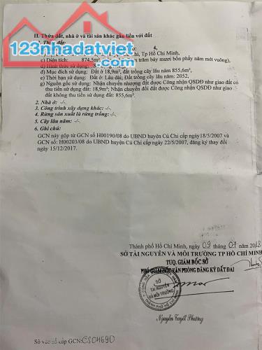 CHÍNH CHỦ Cần Bán Nhanh Lô Đất Thổ Cư 2 Mặt Tiền Võ Văn Điều Tại Huyện Củ Chi, TP HCM - 1