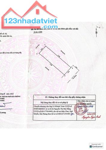 Bán đất tuyến chính Tân Vũ 2 – Tràng Cát thông thẳng vào KCN Nam Tràng Cát – Vin.