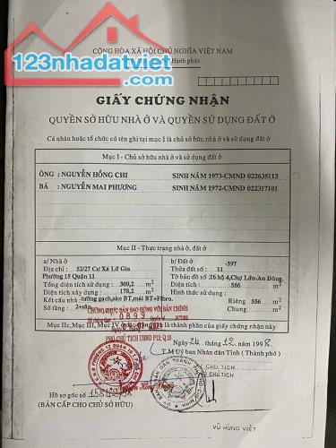 CHO THUÊ LÔ ĐẤT THỔ CƯ - 6/43 đường số 3, Cư Xá Lữ Gia, P15, Quận 11 - 4
