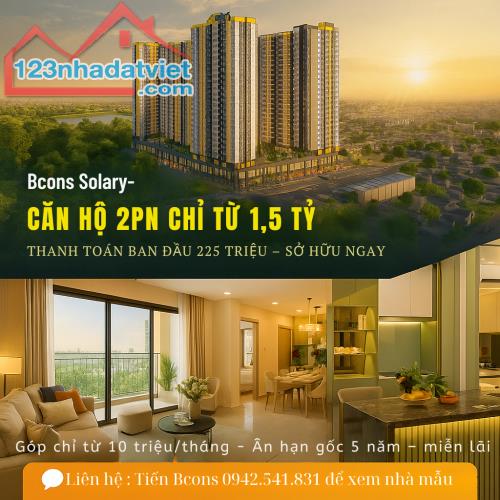 Bcons Solary Dĩ An – Sát Metro, căn hộ giá tốt chỉ từ 1,5 tỷ