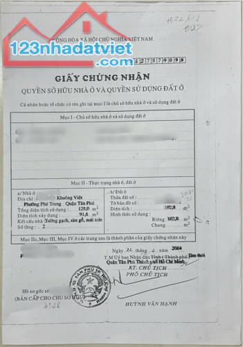 mời mua nhà hẻm 4m 173 Khuông Việt, 102m2, 2 tầng giá 7,8 tỷ