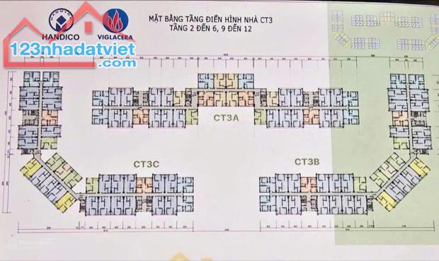 Bán quỹ căn Thương Mại dự án CT3 Kim Chung, Đông Anh 53-64m2, 2-3 ngủ. Sổ đỏ - 1