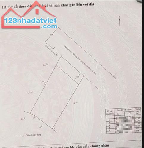 VIP:bán 5 lô đất liền kề 2 mặt tiền đg Phạm Văn Đồng và Triệu Quang Phục dt1777m view biển - 2