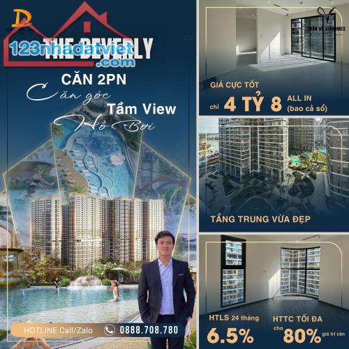 Bán gấp căn góc 2PN BE, view nội khu hồ bơi, tầng trung vừa đẹp, giá cực tốt chỉ 4tỷ8 bao