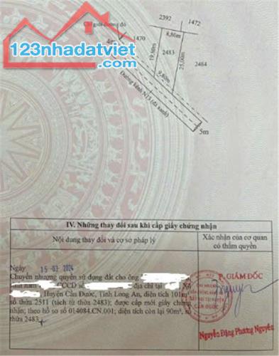 ĐẤT ĐẸP - GIÁ TỐT - Chính Chủ Cần Bán Hoặc Cho Thuê Lô Đất Tại xã Tân Lân, Cần Đước, Long