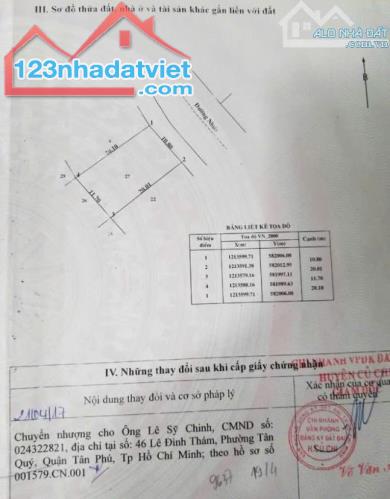 CHỦ GỬI ĐẤT BÁN LÔ NHỮ TIẾN HIẾN NGANG 10,8x20 MT NHỰA GIÁ 570TR TL - 2
