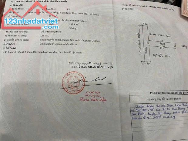Bán đất Đại Đồng - Kiến Thụy - Hải Phòng