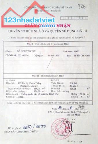 Biệt thự 2 mặt tiền 129Bis Lý Chính Thắng p. Võ Thị Sáu. Q.3 - 1