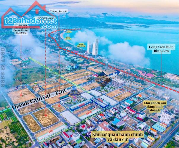 NHÀ PHỐ 4 TẦNG MẶT BIỂN SỔ ĐỎ NGAY BÌNH SƠN OCEAN PARK K2