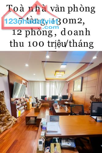 TOÀ NHÀ 7 TẦNG 130m2 GỒM 12 PN ĐANG CHO THUÊ 100TR/THÁNG - GIÁ 32.3T