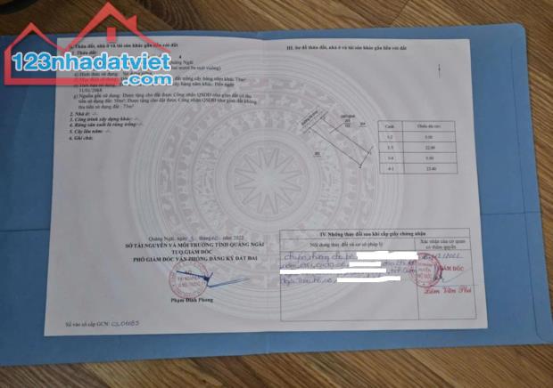 Bán 238m2 View Trực Diện Sông Vệ Đức Lợi Mộ Đức, 100m2 thổ cư giá 1.5 tỷ - 1