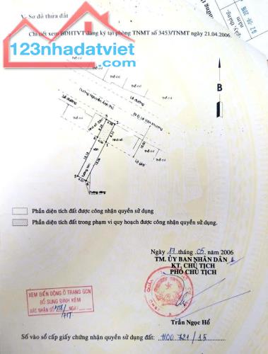 HÀNG HIẾM MẶT TIỀN ĐƯỜNG KINH DOANH NGUYỄN ẢNH THỦ HIỆP THÀNH Q12 - 106M2 - GIÁ 12,5 TỶ.