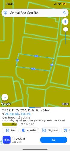 Bán đất K257 Trần Hưng Đạo , ngay cầu Sông Hàn, DT 81m2 ngang 5,5m giá 4ty3 LH 0942992361 - 3