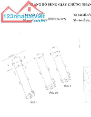 MẶT TIỀN ĐẶNG MINH TRỨ, 4 TẦNG BTCT, 6PN, NỞ HẬU 9 TỶ