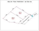 Chính chủ gửi bán 2 mảnh 82,6m và 93,9m tại thôn Thiết Bình - Vân Hà - Đông Anh.