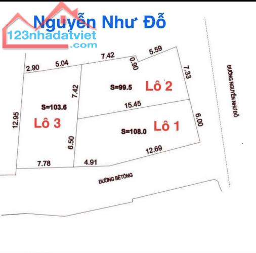 Bán 03 Lô đường 7.5m Nguyễn Như Đỗ, Hòa Thọ Tây - gần Thăng Long, sông Cẩm Lệ - Giá tốt