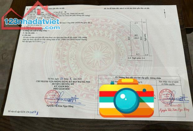 Hàng hot 126 m2 tại Đông Sơn - Chương Mỹ ngay gần đường 6 giá nhỉnh 3 tỉ 
- Lô góc mặt