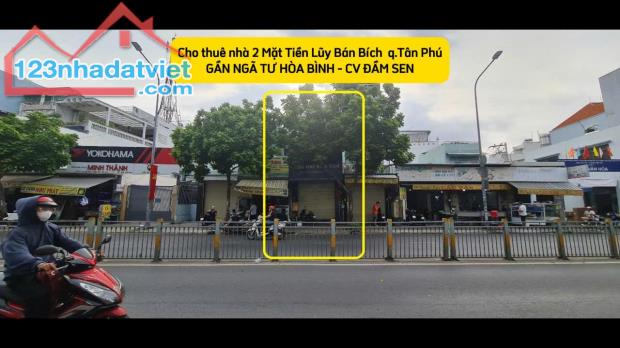 Cho thuê nhà 2 mặt tiền Lũy Bán Bích 68m², 2Lầu - GẦN NGÃ TƯ HÒA BÌNH