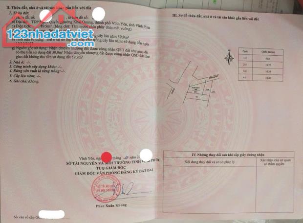 Bán lô góc 2 mặt tiền kinh doanh tại ngõ 17 TDP Minh Quyết, Khai Quang, Vĩnh Yên - 3