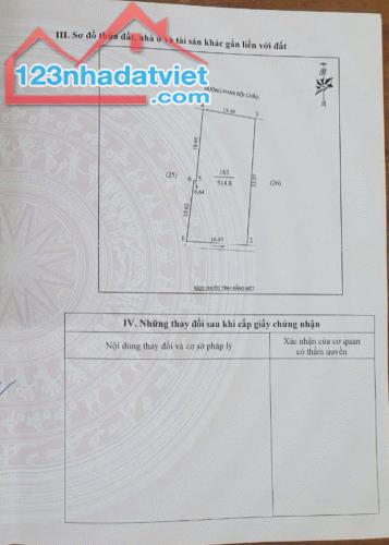 Bán 515m2 đất Siêu VIP mặt đường Phan Bội Châu - TP. Vinh