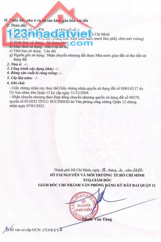 Cần bán nhanh lô đất đẹp - VIP ngay mặt tiền TA32 (Trần Thị Cờ), Thới An, Q12. - 3