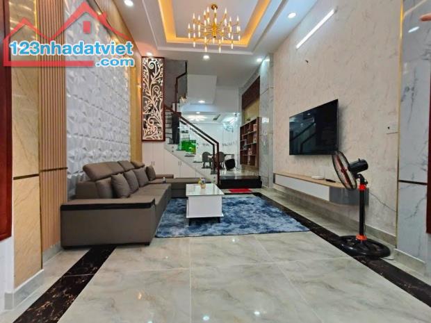 Bán nhà Gò Vấp, hẻm xe hơi Quang Trung, khu phân lô, 4 x 13, 4 tầng, 4Pn, 7.15 TL - 1