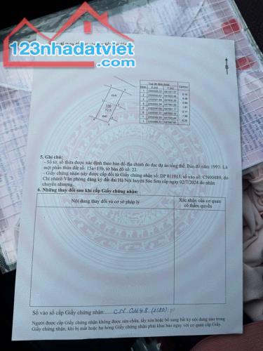 Đất Phù Linh-Sóc Sơn-Đường ô tô tránh-73m giá chủ hơn 1 tỷ - 2