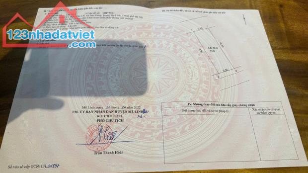 Đấu giá tam đồng, Mê linh- hai mặt đường trước sau- 0989726892