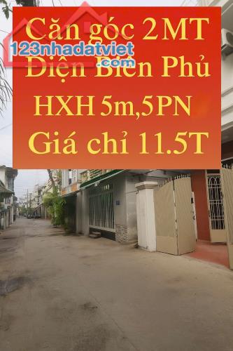 NHÀ ĐẸP ĐIỆN BIÊN PHỦ HXH 5M - 60m2 GÓC 2MT 5PN 5WC - GIÁ 11.5T