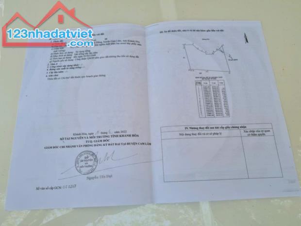 Bán lô đất mặt tiền cực tiềm năng ở thôn Thủy Triều, Cam Hải Đông, Cam Lâm. Giá bán 45 tỉ - 1