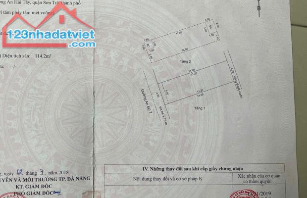 Chính chủ gửi bán nhà 2 tầng mặt tiền đường An Mỹ 7 ( VỊ TRÍ CẦU RỒNG & CHỢ ĐÊM SƠN TRÀ ) - 2