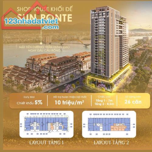 🎯 SỞ HỮU NGAY SHOPHOUSE KHỐI ĐẾ DỰ ÁN PONTE - VỊ TRÍ VÀNG TRUNG TÂM ĐÀ NẴNG  GÀ ĐẺ TRỨNG - 1