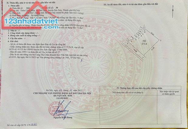 Chính chủ cần bán đất xã Phù Linh, Sóc Sơn.