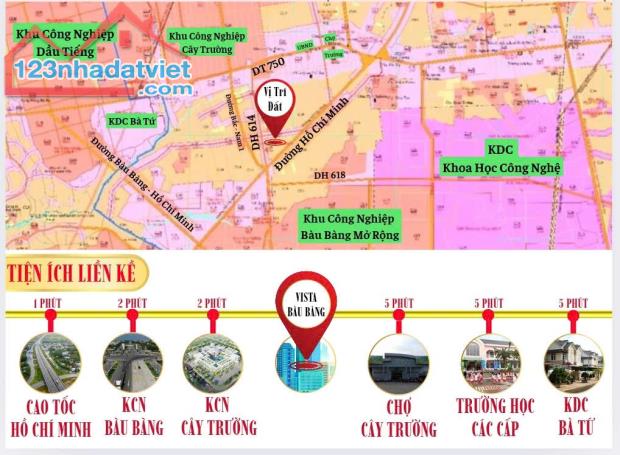 Đất nền đường nhựa DH614 sát KCN Bàu Bàng - 2