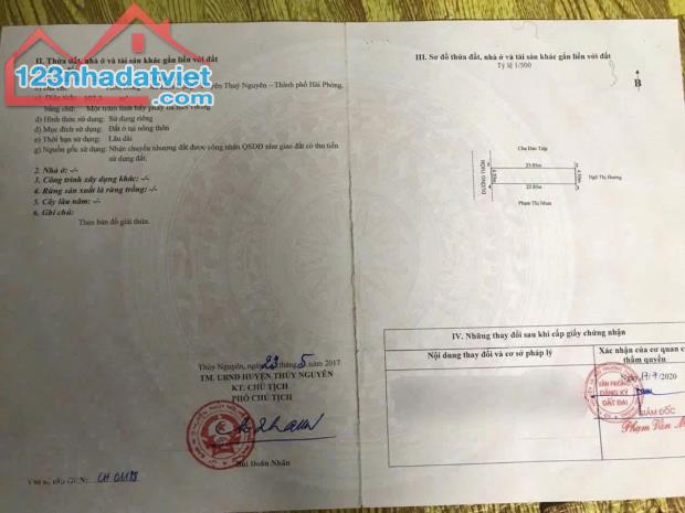 ✅✅ Trục chính thôn Đông - Lâm Động - Thuỷ Nguyên HÀNG HIẾM 100m2 giá 3.1x tỷ.  👉 Vị trí đ - 2
