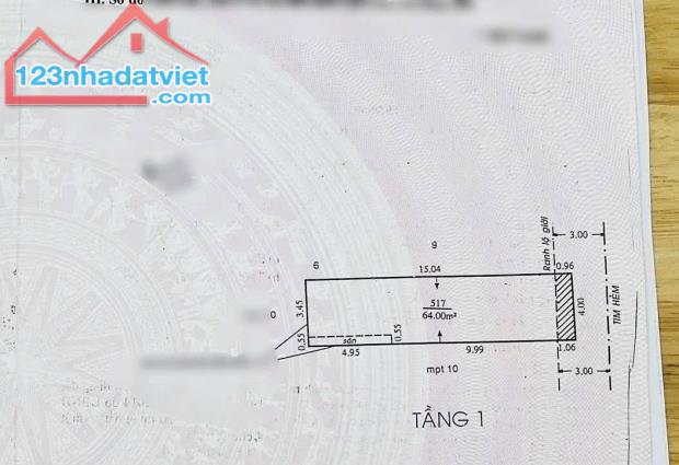 66m2, BÁN ĐẤT TẶNG DÃY TRỌ, HẺM Ô TÔ 5M, NGUYỄN SỸ SÁCH, P15 TÂN BÌNH, 6.xx TỶ
