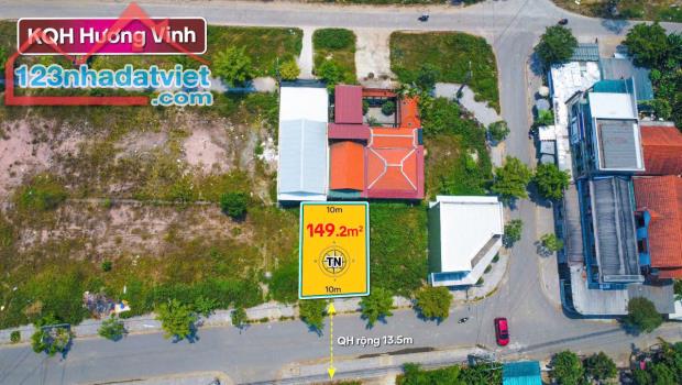 Bán đất 149,2m2 KQH Hương Vinh, gần gạch men Quang Thiện, 1 lô dy nhất giá rẻ chỉ 2,5 tỷ