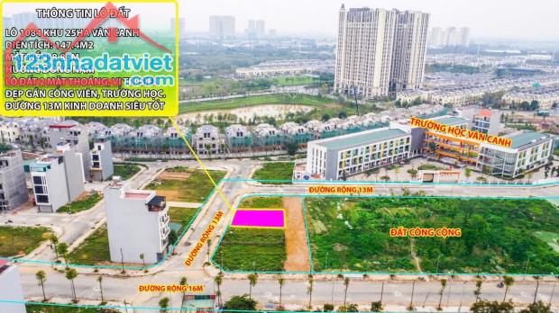 Tôi cần bán lô đất 2 mặt thoáng 147m2  ở vân canh hoài đức hà nội - 5