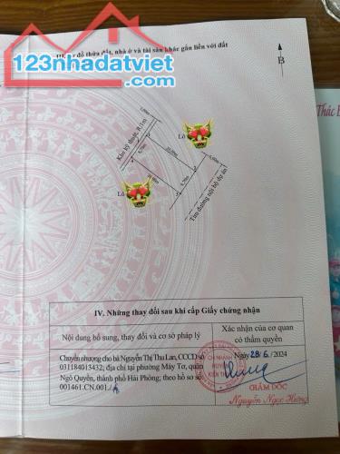 Bán đất đấu giá Xuân La - Thanh Sơn lô Dãy B - Kiến Thụy, Hải Phòng  - Diện tích : 174m2