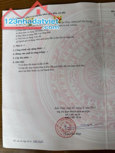 Bán đất đấu giá Xuân La - Thanh Sơn lô Dãy B - Kiến Thụy, Hải Phòng  - Diện tích : 174m2 - 1