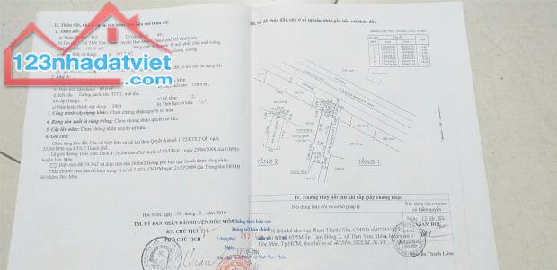 CẦN BÁN NHANH CĂN NHÀ MẶT TIỀN  TẠI Nguyễn Thị Thảnh,  Thới Tam Thôn, Hóc Môn,HCM - 1