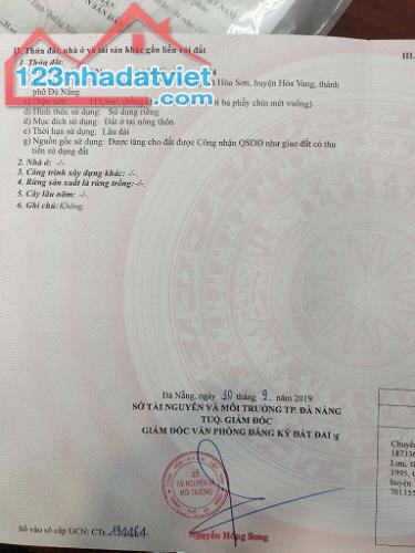 CHÍNH CHỦ BÁN ĐẤT TẠI THÔN PHÚ THƯỢNG , XÃ HÒA SƠN , HUYỆN HÒA VANG , TP ĐÀ NẴNG - 3