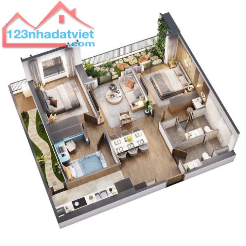 Chính chủ cần bán căn hộ 3N 99,6m2 đẹp nhất Dự án The Wisteria - 2