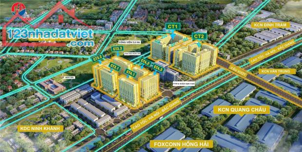 Chỉ với từ 1 tỷ sở hữu đàu tư ngay căn hộ CC Thương Mại Evergreen Bắc Giang!