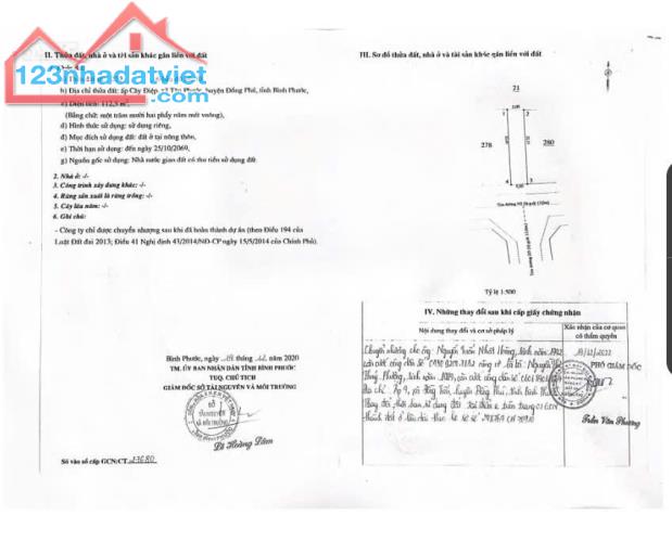 ĐẤT ĐẸP – GIÁ TỐT- CHÍNH CHỦ CẦN BÁN NHANH 4  LÔ ĐẤT  TẠI Tân Phước, Đồng Phú, Bình Phước - 1